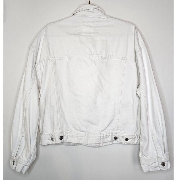 Pull & Bear Oversized Denim Jean Jacket M White - Picture 3 of 7